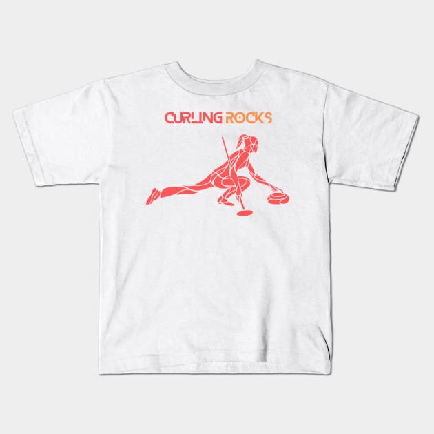 Curling rocks Kids T-Shirt by smkworld